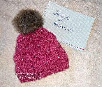 Вязание спицами шапочки для девочки